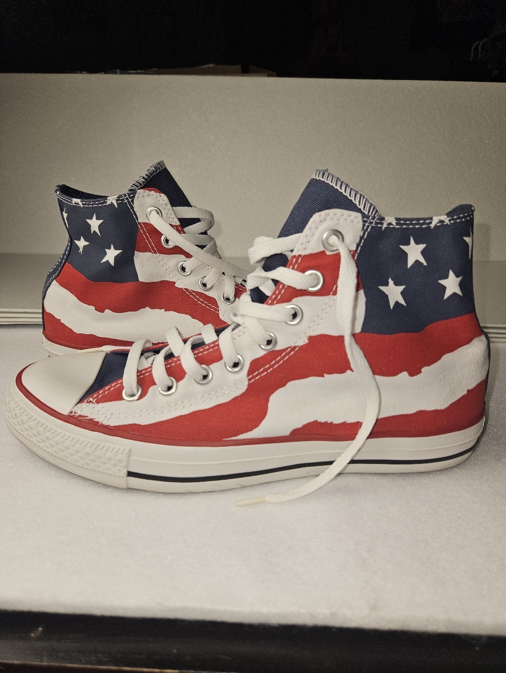 Converse Chuck Taylor All Star Hi Sneakers American Flag Men's 8, Women's 10